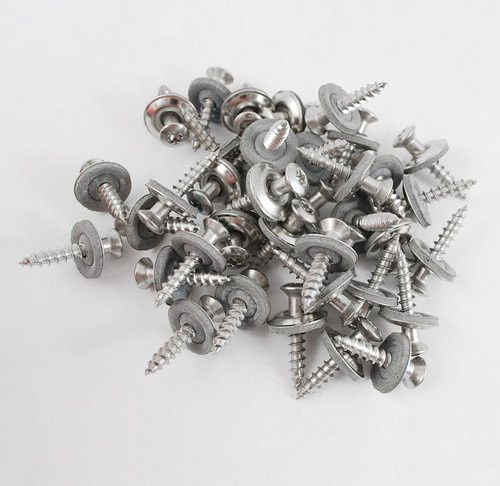 GO/ON! Spenglerschraube mit Ovalkopf und Torx-Antrieb, silberfarben, Edelstahl, 4 x 25 mm, 1 kg Eimer - Bild 1