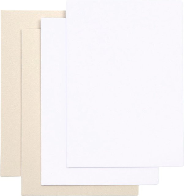 Rico Design Paper Poetry Kartenset Basic in weiß-grau C7 - Bild 1