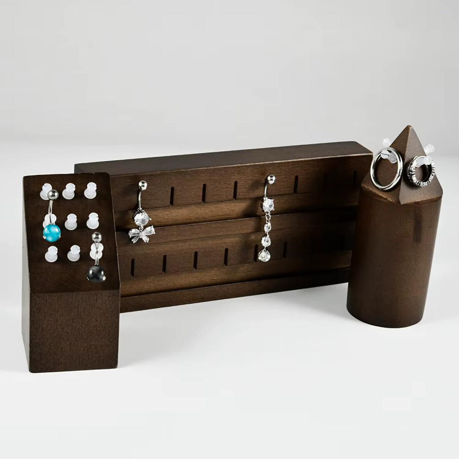 Dreamlee Schmuckdisplay aus Massivholz in Blumen- und Herzform, Farbe Braun - Bild 2