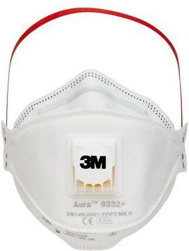 3M Atemschutzmaske Aura 9332PRO5 FFP3 Maske in Weiß nach EN 149 - Bild 1