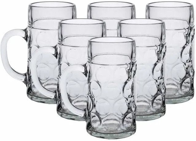 Van Well Maßkrüge Isar, geeicht, transparent, 1 l, 6er Set - Bild 1