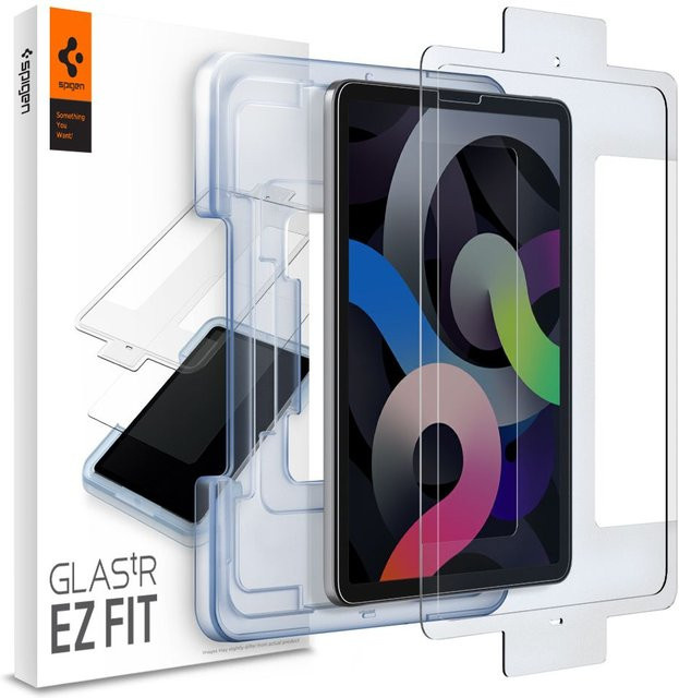 Spigen GlastR EZ FIT Schutzfolie aus gehärtetem Glas für Apple iPad Air (2022), iPad Pro 11 (2021) und iPad Air (2020), transparent, Vollverklebung - Bild 1