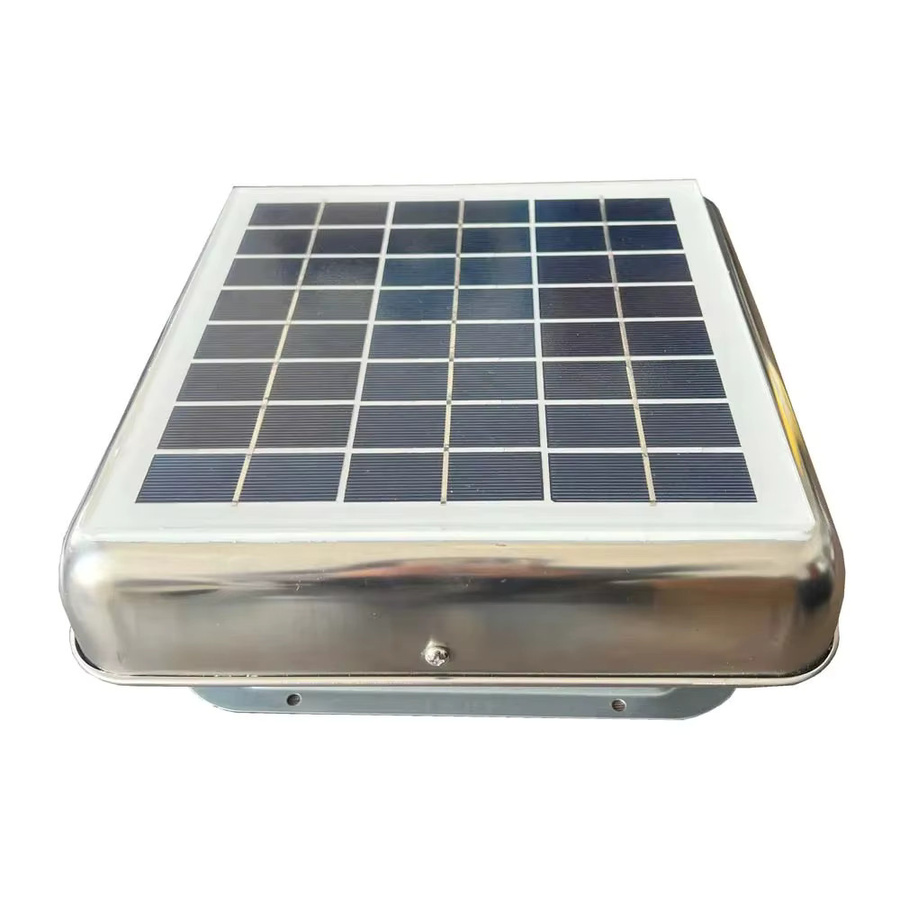 MANANASUN Edelstahl Solarventilator für die Dachmontage, 6 W Abluftventilator mit 200 CFM, Farbe: Silber - Bild 1