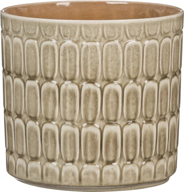 Scheurich Übertopf Luna Keramik Relief skandinavischer Stil Durchmesser: 12 cm, Höhe: 11 cm - Bild 1