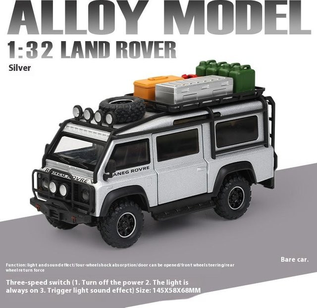 Linyi toy car Land Rover Defender Van, Modellauto, 1:32, Metall, Sound & Licht, ab 14 Jahren - Bild 1
