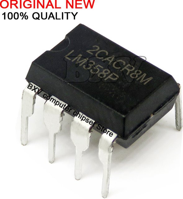 10 Stück LM358P DIP-8 Operationsverstärker in Schwarz - Bild 1