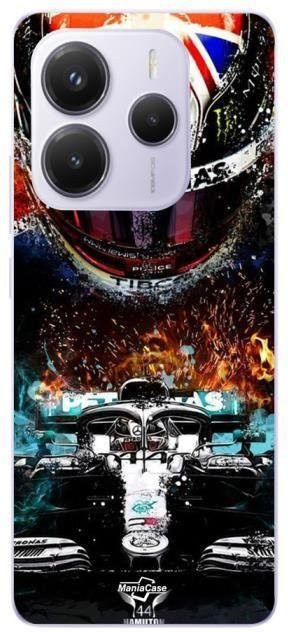 Xiaomi Redmi Note 14 5G Maniacase Handyhülle Lewis Hamilton Mercedes 44 Multicolour - Bild 1