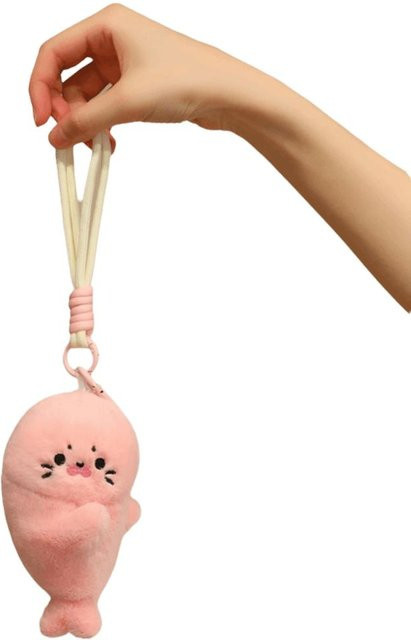 Yiran toy Plüsch-Schlüsselanhänger, beige, Unisex, 14cm - Bild 1