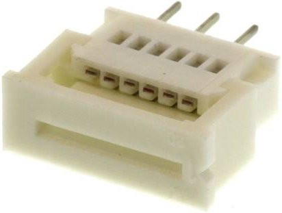 Molex FFC/FPC-Anschluss in Weiß mit 6 Polen und einem Rastermaß von 1.25mm - Bild 1