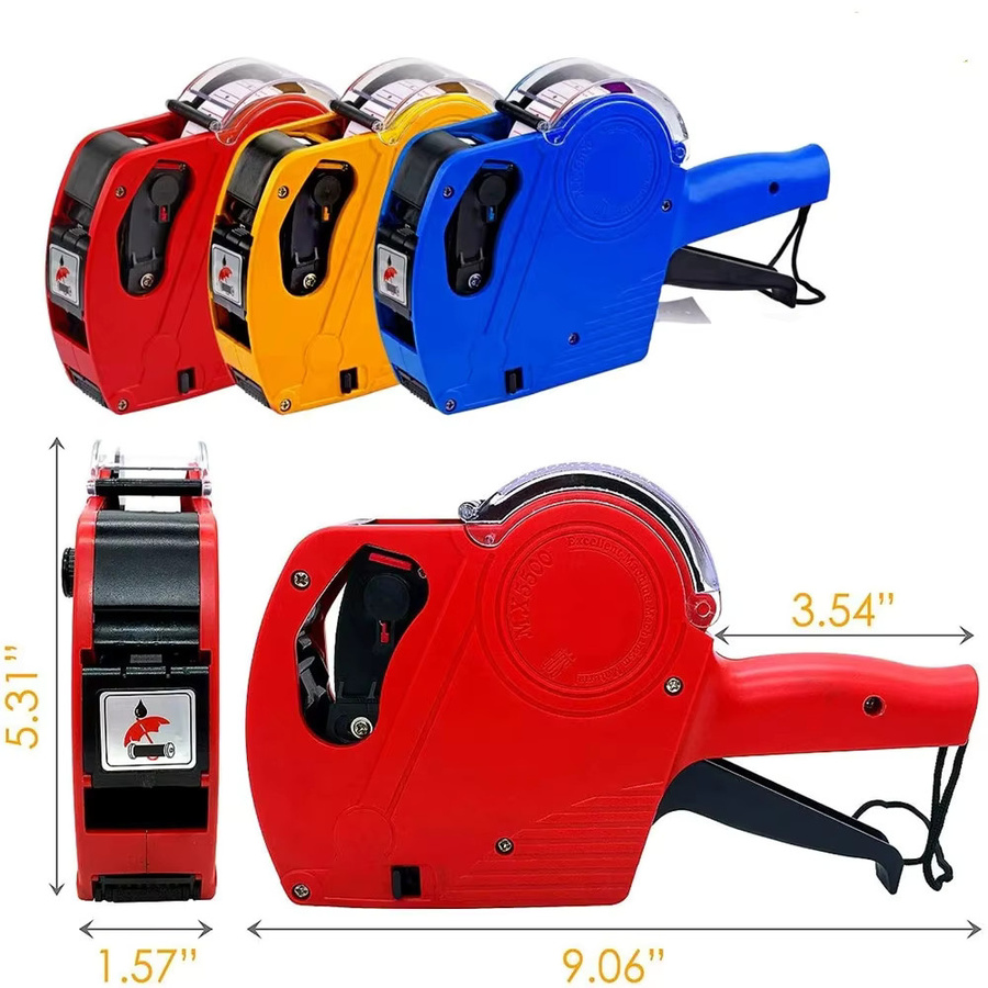 Edieu MX-5500 Handheld-Preisauszeichnungspistole mit 8 Stellen und Tintenkodiergerät in Rot - Bild 2