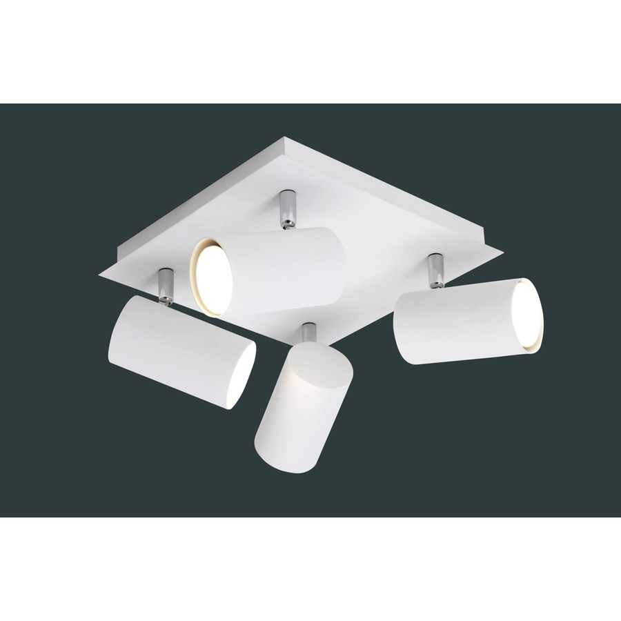 Trio Deckenstrahler 4er Set Weiß, verstellbare Spots mit Reflektor für GU10 Leuchtmittel - Bild 2