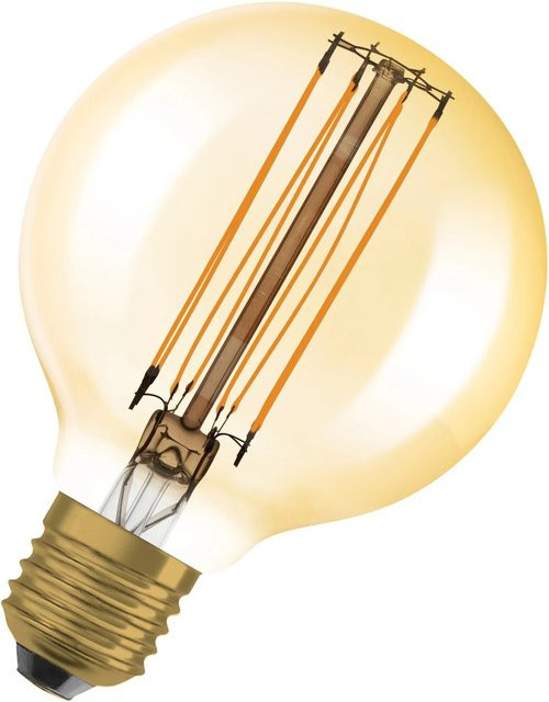 Osram LED-Leuchtmittel E27 Globeform in Gold, 5,8 W, Extrawarmweiß, 470 lm, dimmbar, H x Ø: 12 x 8 cm - Bild 1