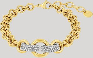 Joop! Armband, Edelstahl, Gold, Weiß, Zirkonia, Damen - Bild 1