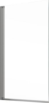 Schulte Badewannenfaltwand Komfort in Alu/Natur mit ESG-Glas klar hell grau, B/T: 130 x 70 cm - Bild 1