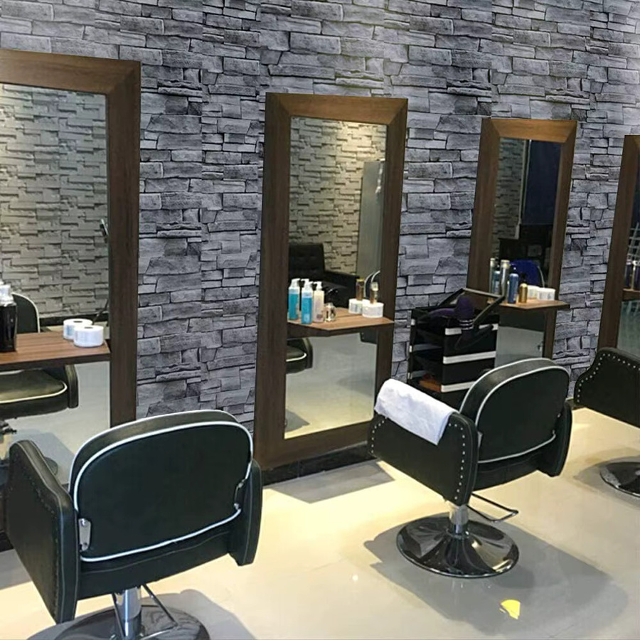 Selbstklebende 3D-Ziegelstein Tapete von Meihodan in Hellgrau für Badezimmer und Schlafzimmer - Bild 2