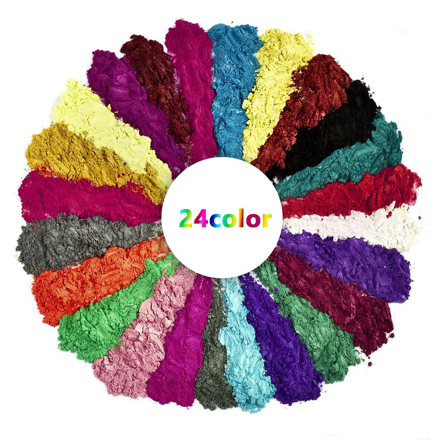 YAKAMOZ Perlglanz Glimmer Pulver Set, 24 Stück, Multicolour, Pigment für Epoxidharz und DIY-Projekte - Bild 4