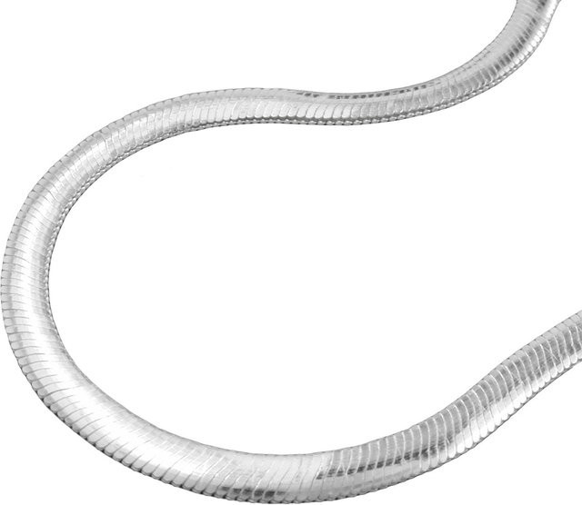 Paolo Renzo Kette, 925 Silber, 4mm Schlange flach, 50cm, Damen - Bild 1