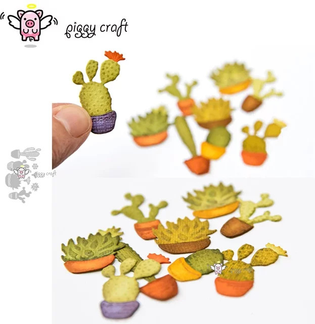 Piggy Craft Metall-Stanzformen für Topfpflanzen und Kakteen in Multicolour zum Basteln und für Scrapbooking - Bild 1