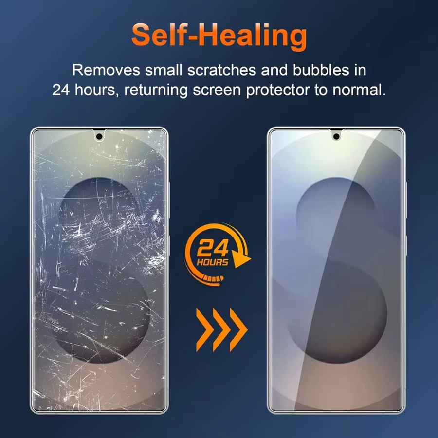 Samsung Hydrogel Privatsphäre Displayschutz Folie für S25 Ultra S24 FE S23 S22 A56 A55 A54 A16 A15 A36 A35 A06 A25 A26 A05S transparent - Bild 3