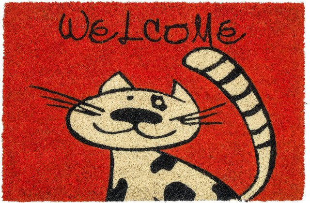 ASTRA-Kollektion Fußmatte Coco Style Katze, bunt, Kokos, B/B: 40 x 60 cm - Bild 1