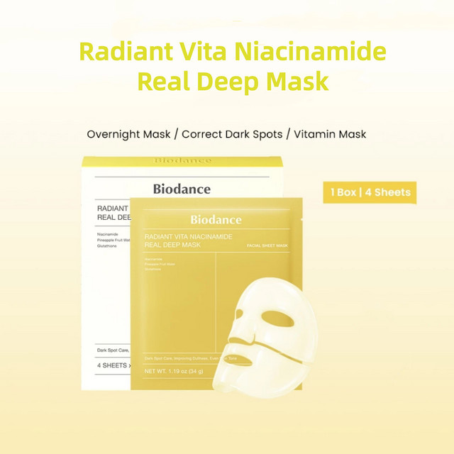 Biodance Korean Radiant Vita Niacinamid Real Deep Mask, 4 Stück - Bild 1