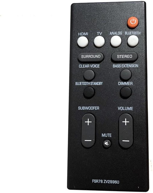 Yamaha Fernbedienung FSR78 ZV28960 für Bluetooth Soundbar-Systeme in Schwarz - Bild 1