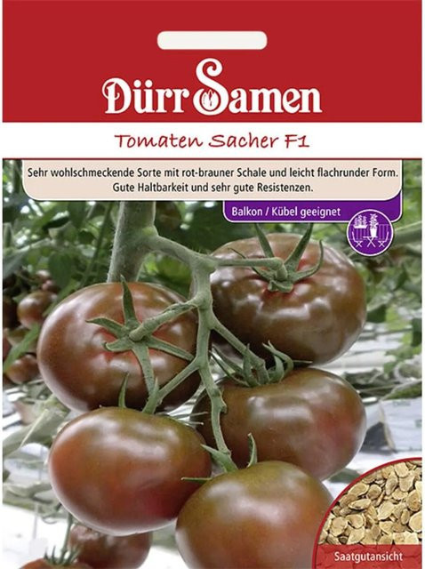 Dürr Samen Schokoladen-Tomate Sacher F1 Saatgut - Bild 1