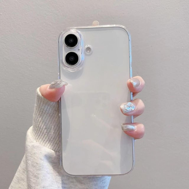 Stoßfeste Silikon Handyhülle von YULIN in Transparent/Weiß für iPhone 16 bis iPhone 7 Plus - Bild 1