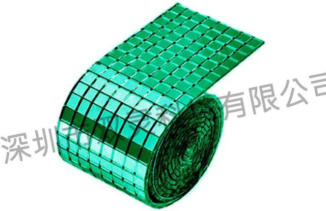 HomeHarmony 3D Mosaikglas Spiegelaufkleber Selbstklebend, Dekorative DIY Wandaufkleber in Grün, B: 4 cm, L: 100 cm - Bild 1