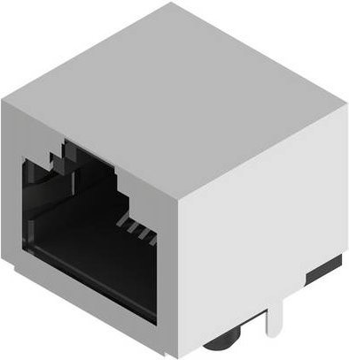 Weidmüller RJ45C5 R1U 2.2N4N RL Leiterplattensteckverbinder modulare RJ45-Buchse Cat. 5 Ethernet/LAN grau - Bild 1
