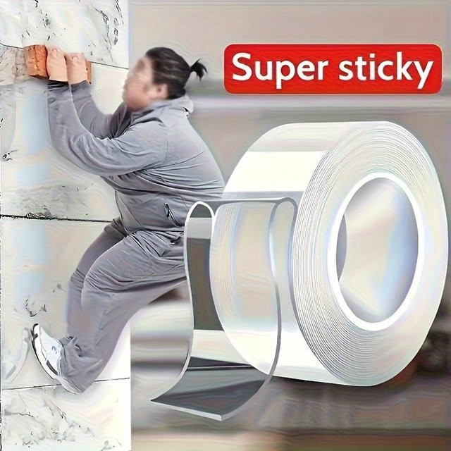 Integral Home Nano Doppelseitiges Klebeband Transparent, Wasserdichtes Acrylklebeband für Büro und Haushalt, B/H/L: 3 cm x 0,2 cm x 2 m - Bild 1