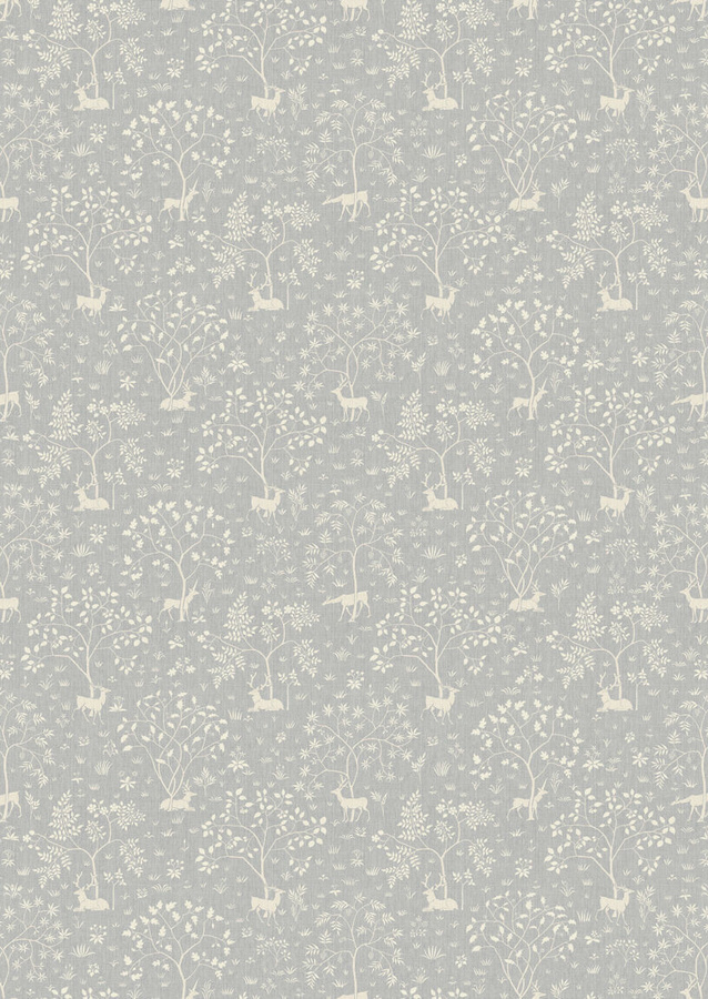Lewis & Wood Tapete Voysey Park - Dawn in Grau mit floralem Art Nouveau Design - Bild 1