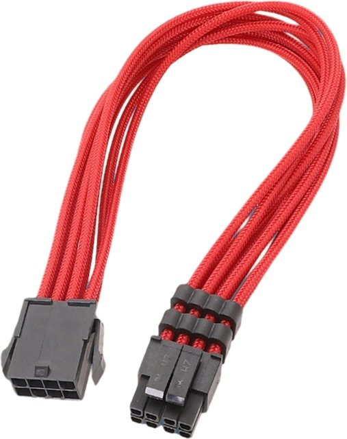 Geflochtenes 8Pin Computer Mainboard Verlängerungskabel CPU 8Pin auf 8pin 4+4pin P9JB in Weiß und Rot - Bild 1