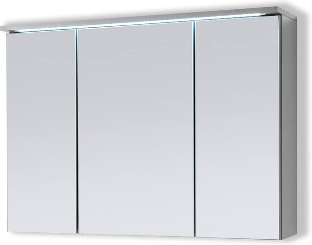 Spiegelschrank DUO 100 von Aileenstore mit LED Beleuchtung in Titan-Grau - Bild 1