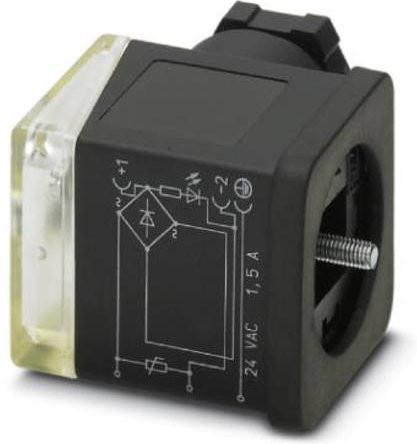 Phoenix Contact Ventilstecker SACC-VB-3CON-M16/A-GVL 230V in Schwarz - Bild 1