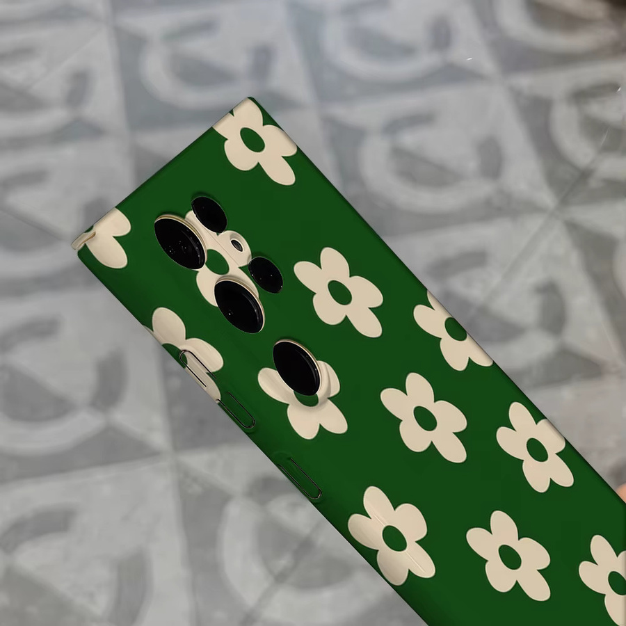 Stoßfeste Handyhülle mit grünem Vintage-Blumenmuster für Samsung Galaxy S25 Ultra, S24 und S23 Ultra Plus, robuste Doppelschicht-Rückabdeckung - Bild 5