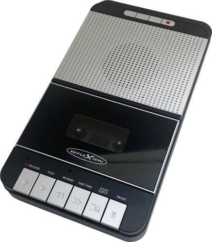 Reflexion CCR8018 Tragbarer Kassettenrecorder mit USB-MP3-Aufnahme in Schwarz/Grau - Bild 1