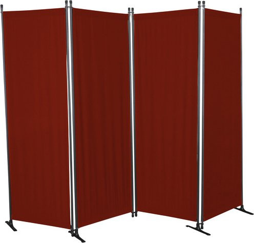 Sichtschutz Paravent von ANGERER FREIZEITMÖBEL aus Stahl und Polyethylen, Farbe: rot, H x L: 165 x 220 cm - Bild 1