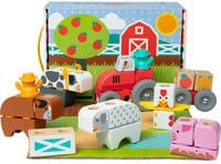 Melissa & Doug Blockables Bauernhof Spielset aus Massivholz in Bunt/Mehrfarbig - Bild 1
