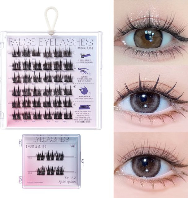 BQI Falsche Wimpern, Black, Unisex, Natürlich - Bild 1
