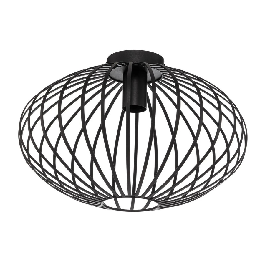 Lindby Deckenlampe Maivi Modern Schwarz aus Metall 1-flammig E27 Wohnzimmerleuchte B: 25,5 cm, T: 15,0 cm, H: 40,0 cm - Bild 2