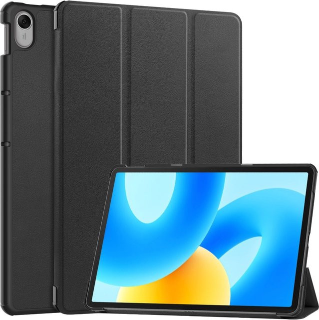 Smart Case für Huawei MatePad 11,5 Zoll 2023, zusammenklappbarer Flip-Lederständer mit automatischem Schlafmodus, Tablet-Abdeckung in Schwarz - Bild 1