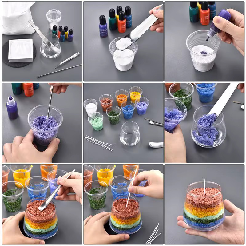 Körniges Perlenwachs in Weiß und Bunt für DIY-Kerzenherstellung und Sandmalerei, 10–1000 g - Bild 1