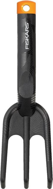 Fiskars Blumenrechen Solid mit 3 Zinken in Schwarz aus Kunststoff - Bild 1
