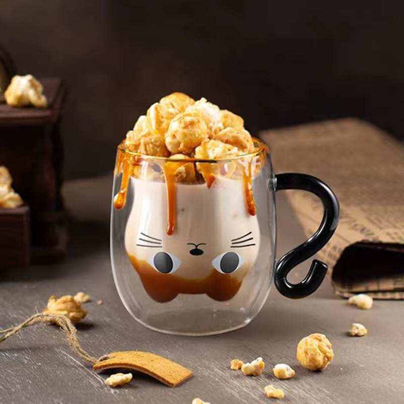 Willstar Katzenschwanz-Kaffeetasse aus Glas, transparent, Höhe: 14,0 cm, Durchmesser: 13,0 cm - Bild 2