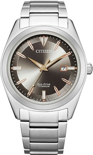 Citizen Armbanduhr, Solar, Titan, 41,5 mm, Herren, silberbraun - Bild 1