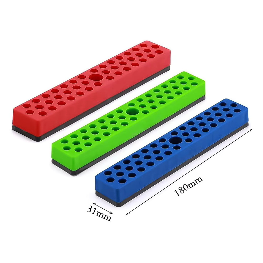 Magnetischer DAZZLEEX Bit-Halter mit 43 Löchern für 1/4 Zoll Schraubendreher-Bits und Bohrer in Grün - Bild 4