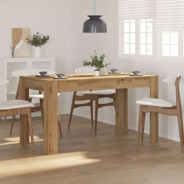 vidaXL Esstisch aus Holzwerkstoff in Artisan-Eiche, rechteckig, B/T/H: 140 x 74,5 x 76 cm - Bild 2