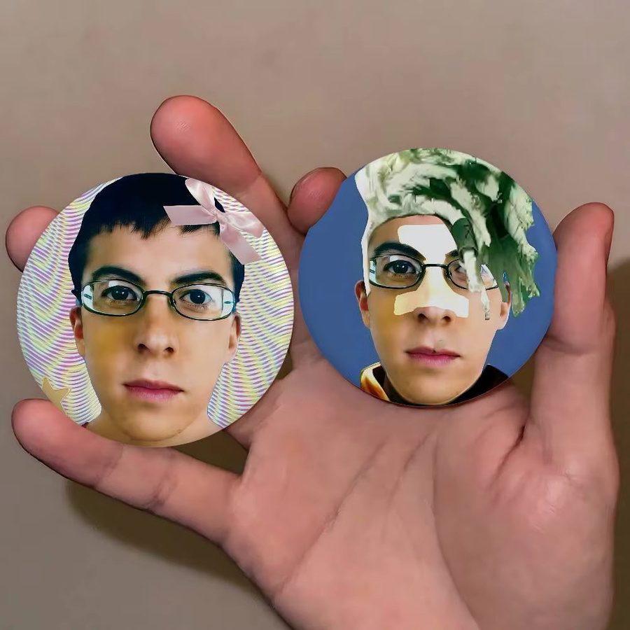Anstecknadel, Weißblech, rund, M-mclovin-Abzeichen - Bild 3