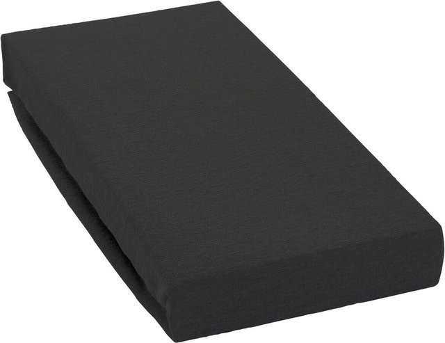 Oh Cosy Spannbetttuch Jersey in Schwarz, B/T: 180 x 200 cm - Bild 1